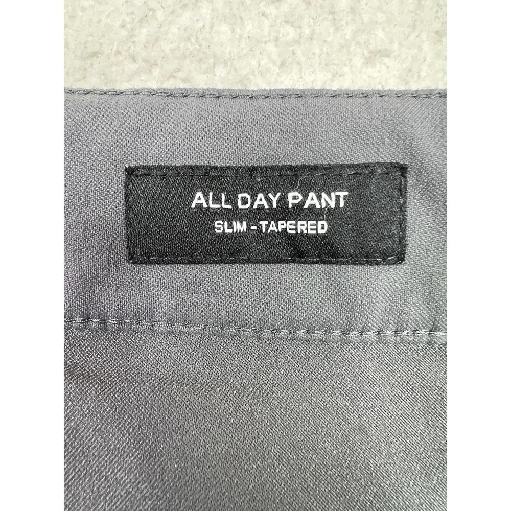 TRUE Linkswear Pants Mens 34x32 Gray All Day Slim Tapered Golf Casual Chino